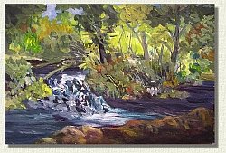 Renee Manford's paintings glow with vitality.