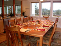 Our beautiful dining room set for the feast to come.